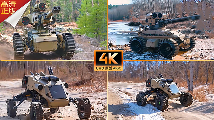 现代化高科技无人作战车辆 超级无人陆战车