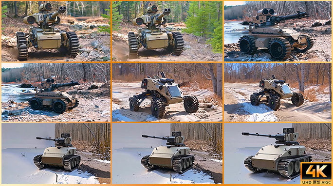 现代化高科技无人作战车辆 超级无人陆战车