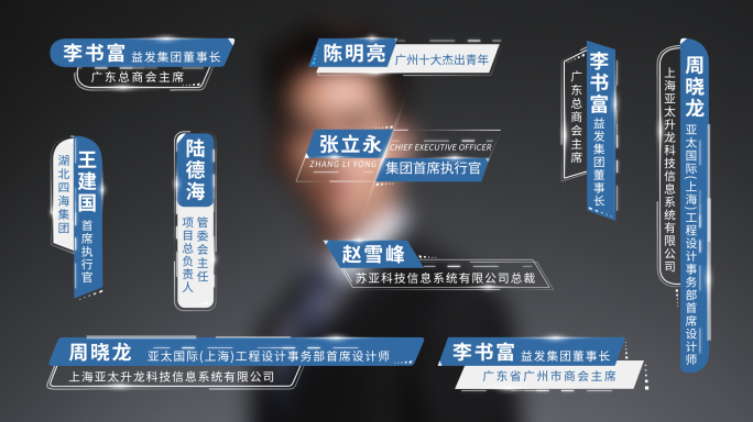 10款扁平化人名条字幕标题条