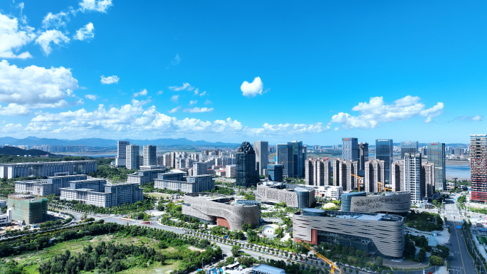 泉州东海合集城市建筑CBD中央商务区航拍
