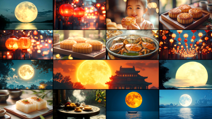 中秋月亮圆月明月月饼赏月