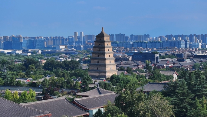 西安大雁塔航拍