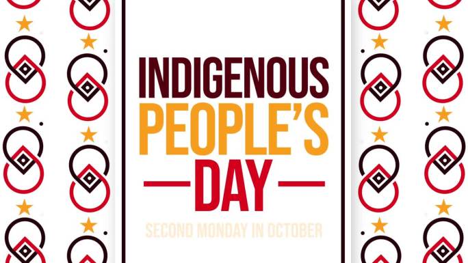 土著人民日是为了纪念土著美国人而庆祝的，4k动画-这一天是在10月的第二个星期一庆祝