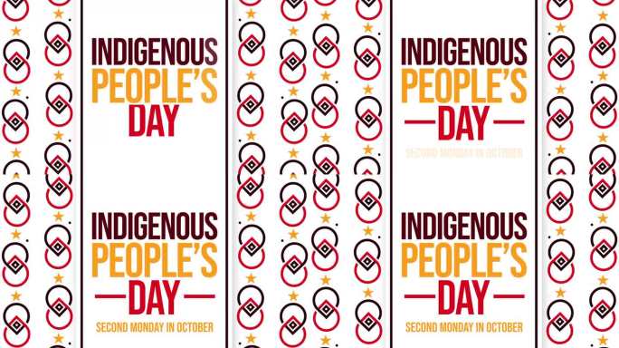 土著人民日是为了纪念土著美国人而庆祝的，4k动画-这一天是在10月的第二个星期一庆祝