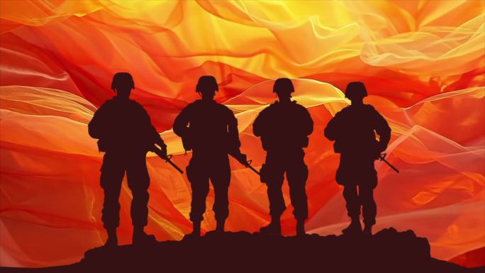 打靶归来-舞台背景