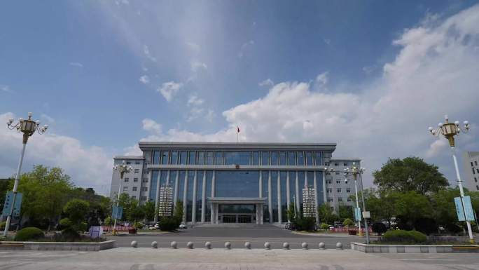 60盘锦市大洼区政府大楼延时城区西湖公园