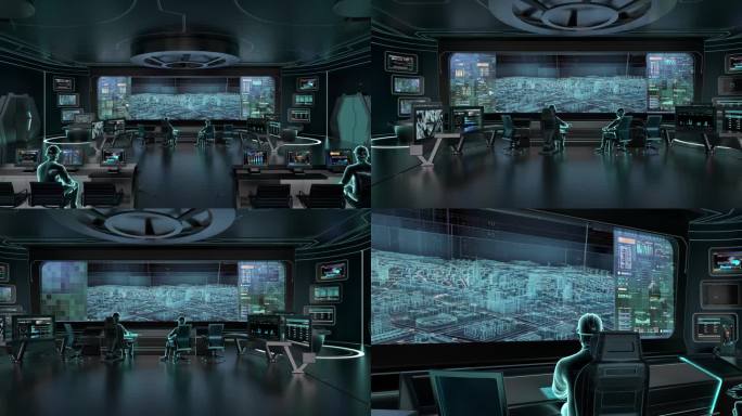 调度控制中心交通指挥室监控大屏大厅