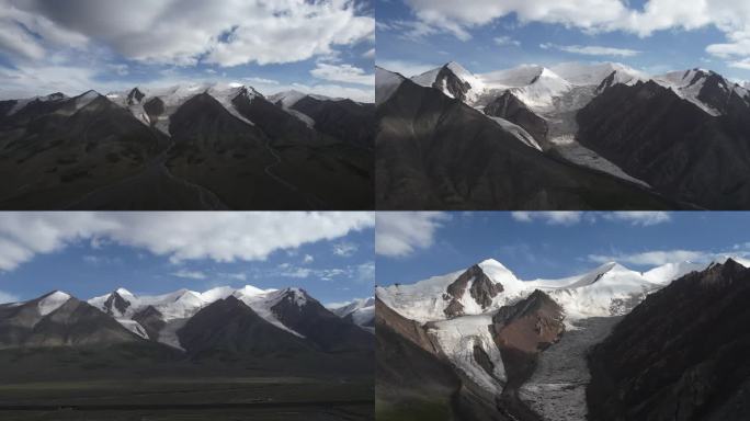 青海昆仑玉珠峰雪山航拍原视频·4K