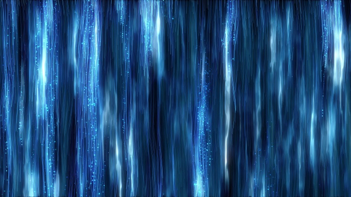 蓝色垂直流淌粒子水