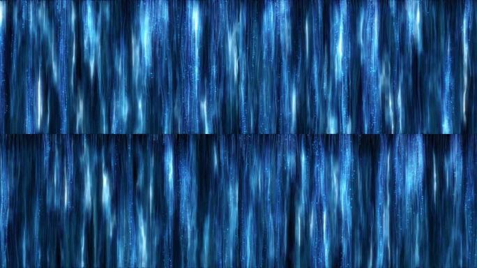 蓝色垂直流淌粒子水