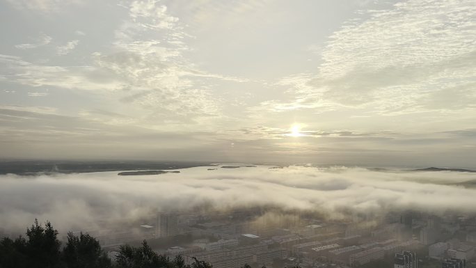 抚远东极阁全景