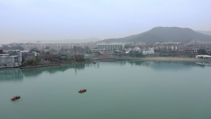 后湖风景航拍