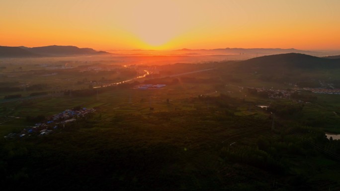 山区 日出 农村