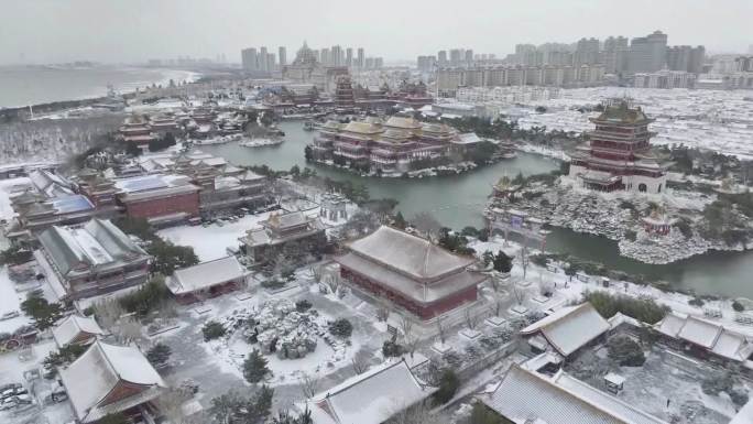 蓬莱 雪景 蓬莱阁 蓬莱水城