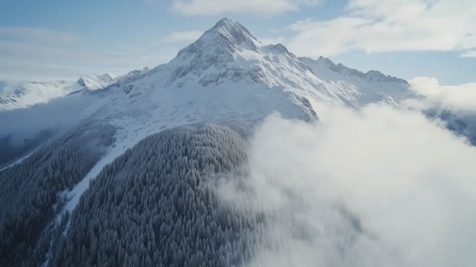 雪山 航拍雪山