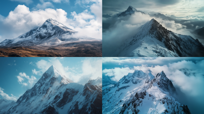 雪山 航拍雪山