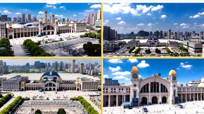 汉口火车站 蓝天白云 武汉铁路客运