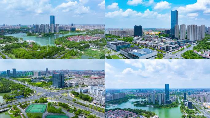通州区南山湖大气震撼航拍延时