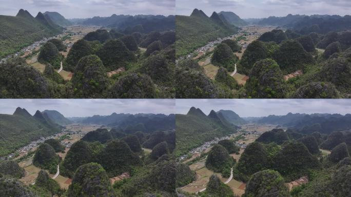 原创 贵州兴义万峰林纳灰古村落航拍风光