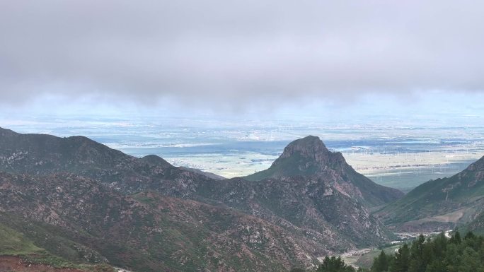 大同六棱山自然风景区风光航拍