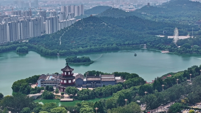 嘉祥县城区大景素材