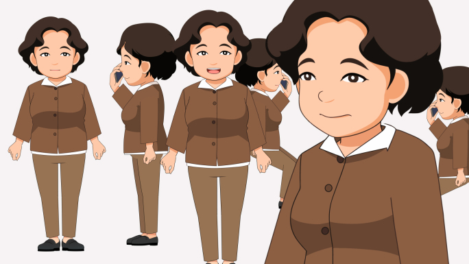 妇女人物 AE模板