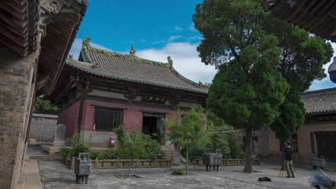 山西长治崇庆寺景区延时视频