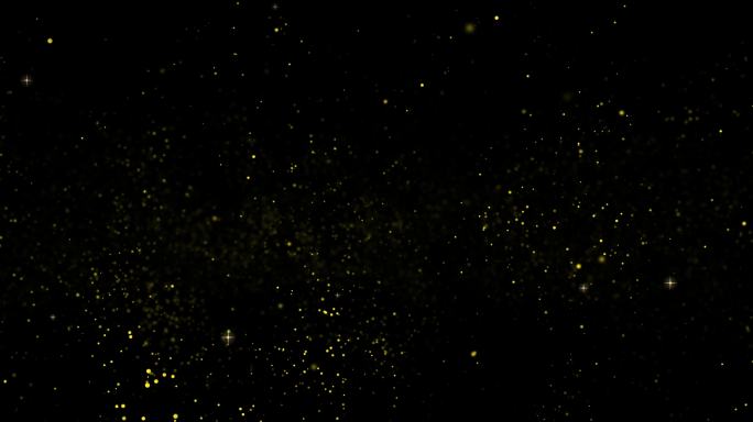 8K宽屏金色粒子飞舞背景-AE模版带通道