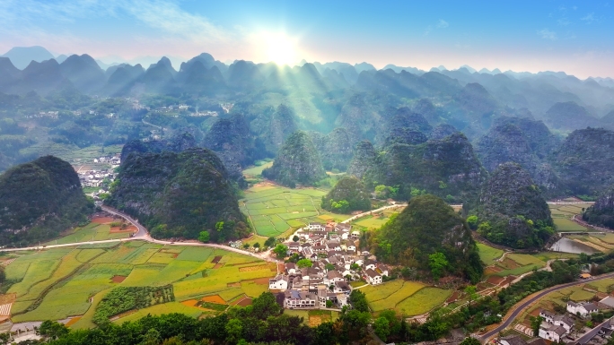 万峰林贵州宣传片航拍万峰林地标兴义万峰林