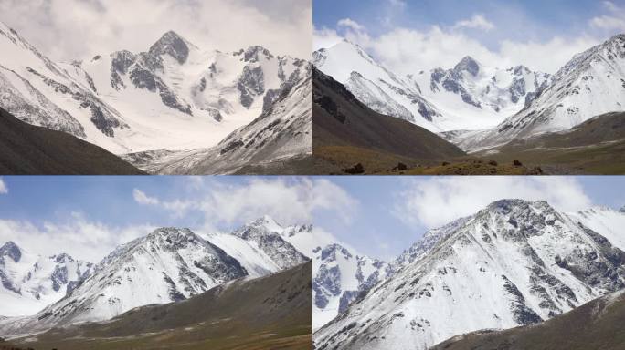 天山冰川冰天雪地风寒交加