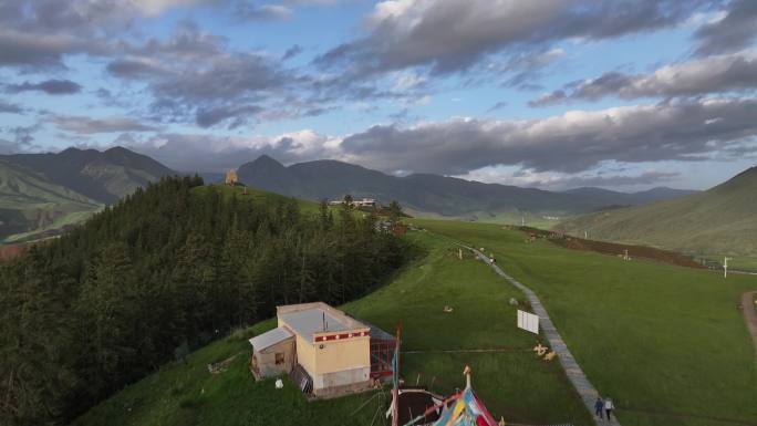 原创 青海海北祁连县卓尔山风景区航拍风光