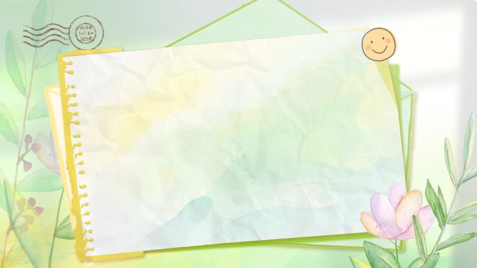 【AE模版】清新写信风格标题板动画