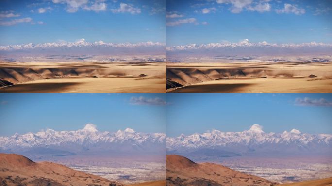 西藏阿里札达看到的印度第二高峰卡美特山