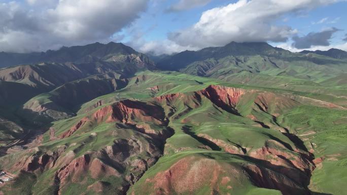 原创 青海海北祁连县卓尔山风景区航拍风光