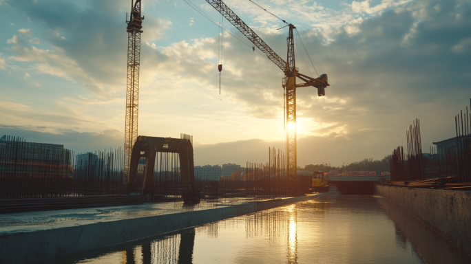 4K高帧率运河建设素材合集