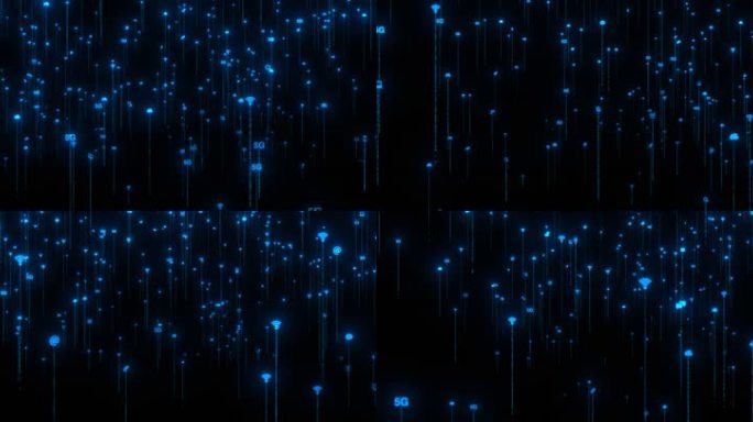 【带通道】科技城市互联网图标元素ae模板