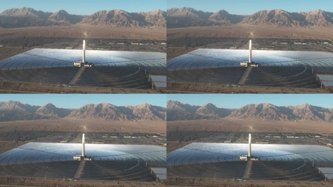 德令哈光伏发电站航拍视频素材