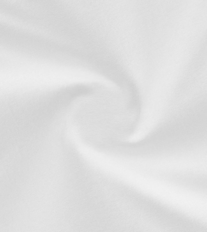 白布有褶皱。清洁织物围绕中心点旋转和包裹的3d渲染动画。垂直视频