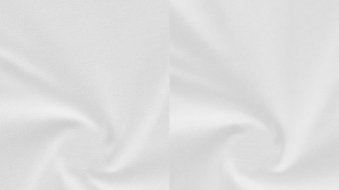 白布有褶皱。清洁织物围绕中心点旋转和包裹的3d渲染动画。垂直视频