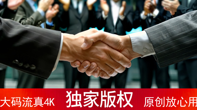 商务合作 谈判 签约 握手 举杯