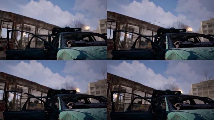 战争毁坏了这座城市。