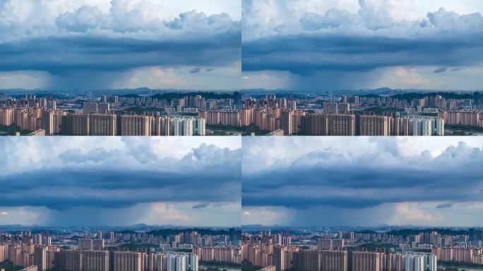 【商用4K】广州城市雨幕台风极端天气