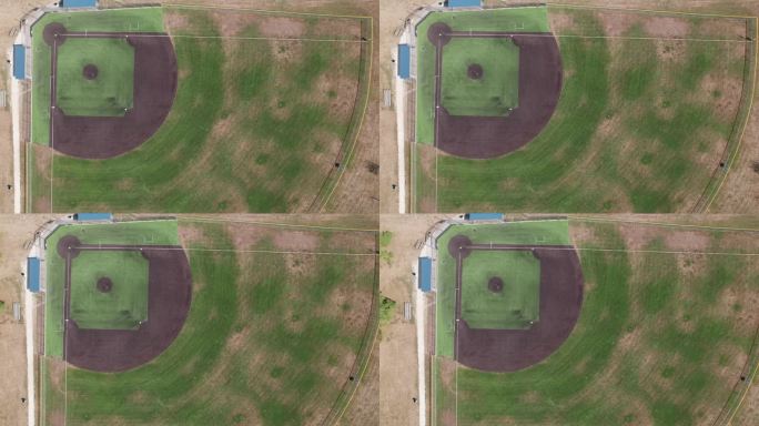 上图为郊区娱乐中心和公园内棒球场