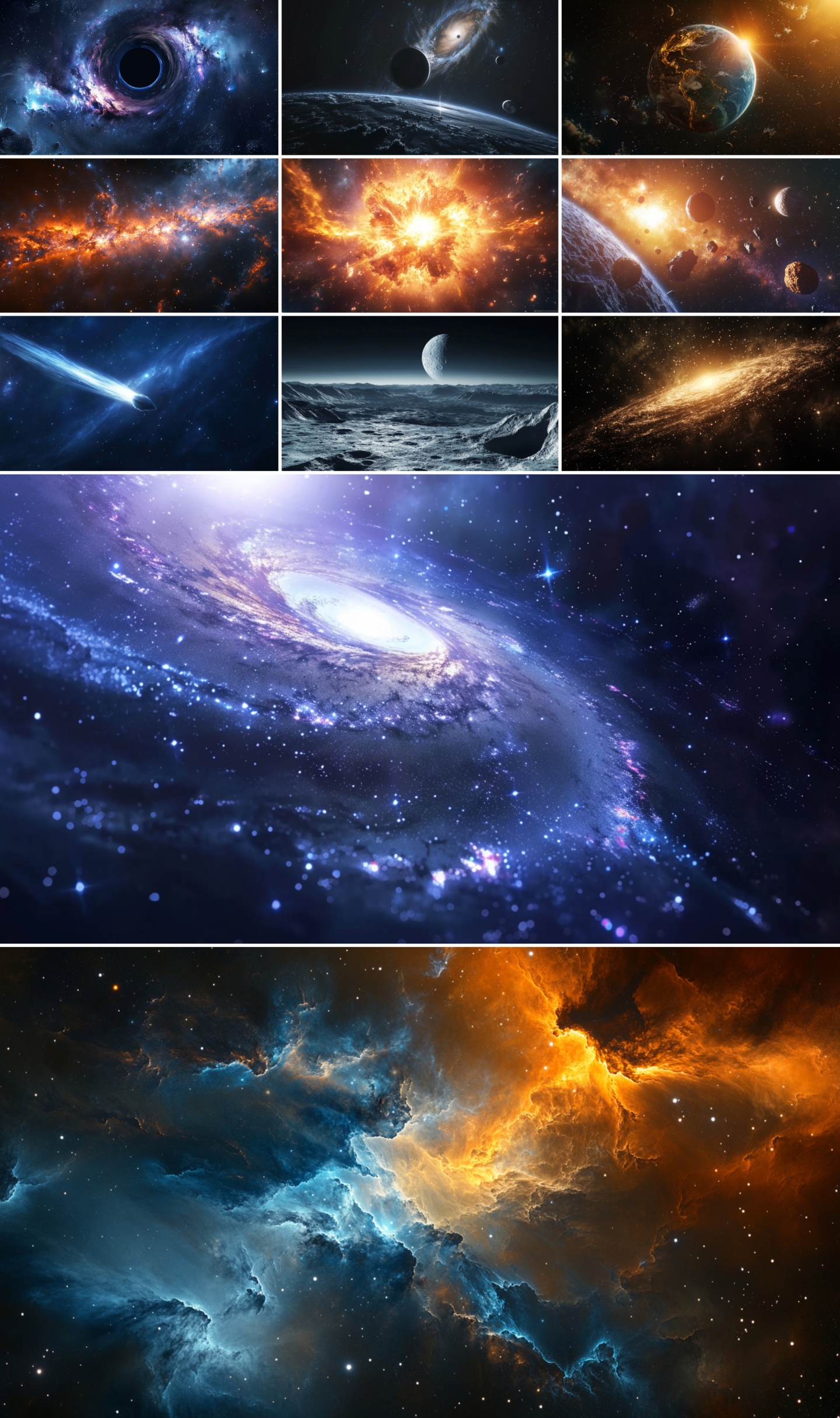 宇宙星空星球太空黑洞银河地球宇宙穿梭星河