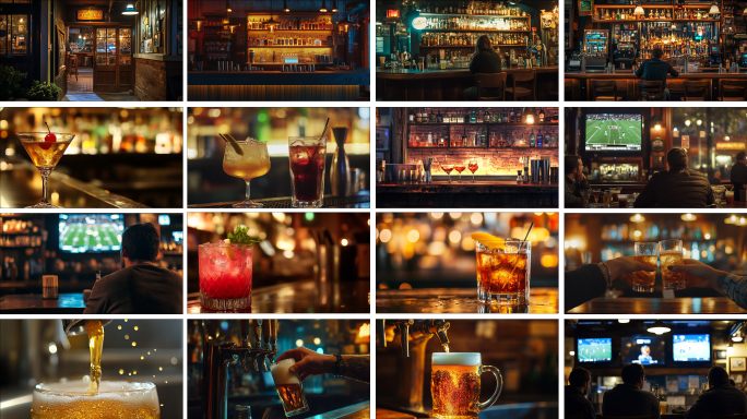 酒馆氛围感 美式酒吧