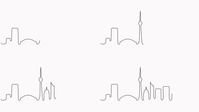 多伦多一行建筑动画视频。