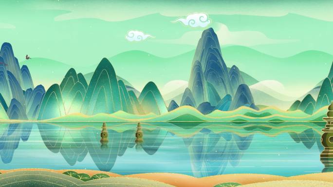 中国风 游西湖 国风风光