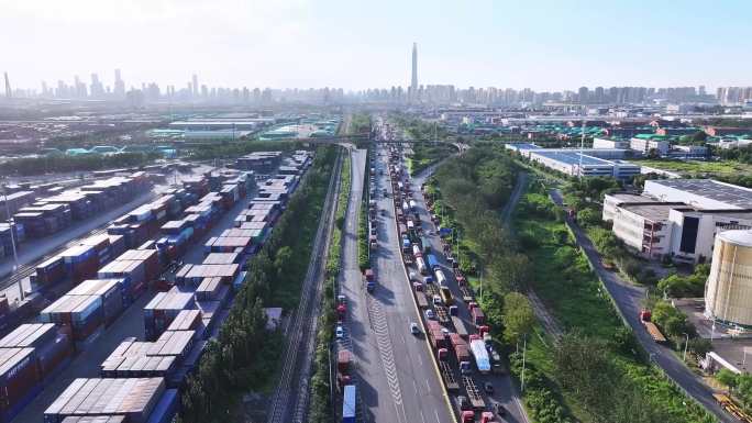 天津港保税区航拍 自由贸易试验区