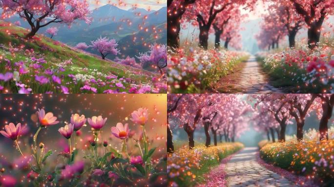 一路生花-花朵花开