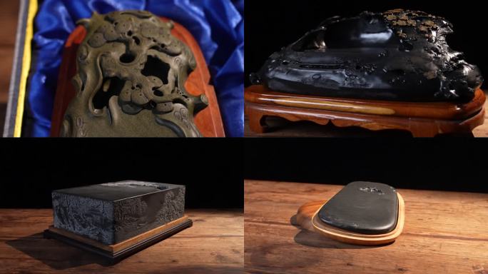 徽州黄山歙砚传统砚台雕刻传统砚台